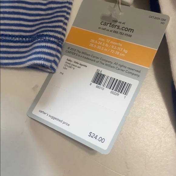 Carter’s blue outfit size 12M - Picture 6 of 7